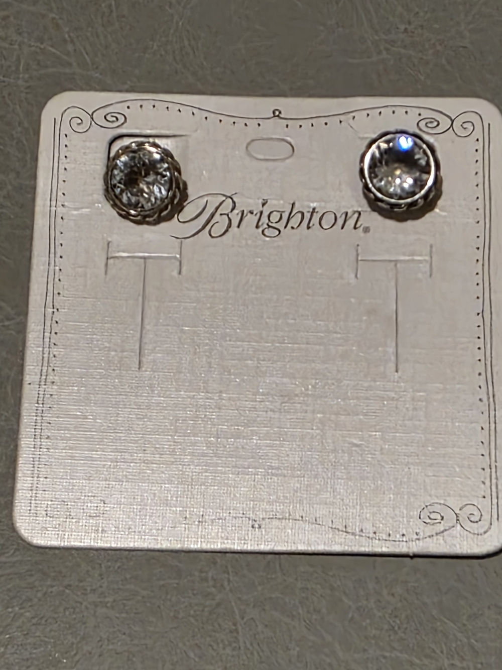 Brighton Jewelry IRIS CLEAR Crystal Post Earrings STUDS NEW - Picture 2 of 6